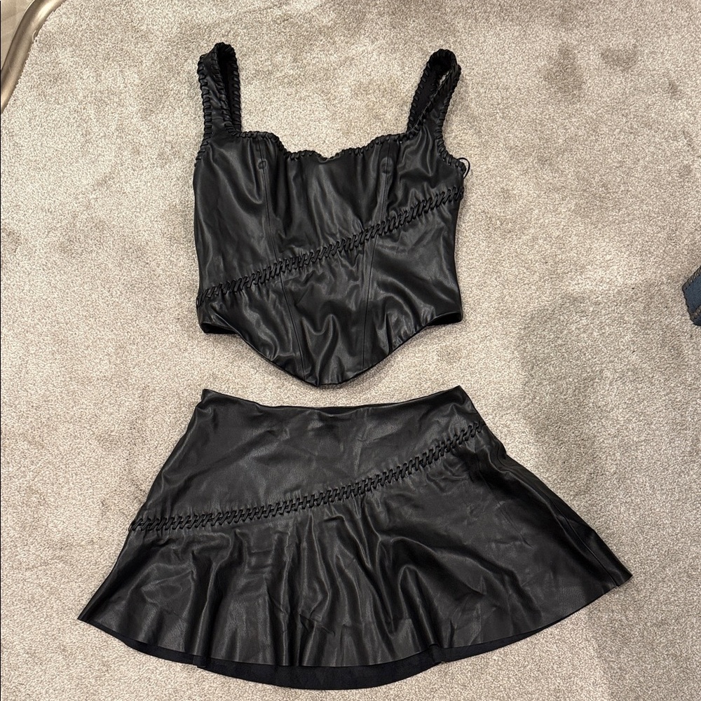 Black Women's Skirt Set